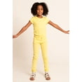 thumbnail image 3 of KIDPIK Girls Short Sleeve Crewneck Basic Ribbed Tee, Size: 2T - XXL (16), 3 of 6