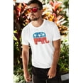thumbnail image 2 of Old Glory Mens Distressed Republican Elephant Logo Short Sleeve Graphic T Shirt, 2 of 6