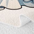 thumbnail image 5 of Manfei Halloween Ghost Print Bed Spread Queen,Turkey Pattern Queen Coverlet Set,3 Pieces,1 Quilt and 2 Pillowcases, 5 of 7