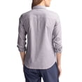 thumbnail image 2 of Women's Cutter & Buck Charcoal Arizona State Sun Devils Stretch Oxford Stripe Tri-Blend Long Sleeve Button-Up Shirt, 2 of 2