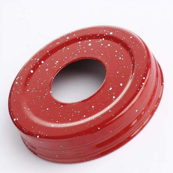 12 Pack Red Speckled Mason Jar Lids: A Great Gift for Any Canner or Mason Jar Enthusiast