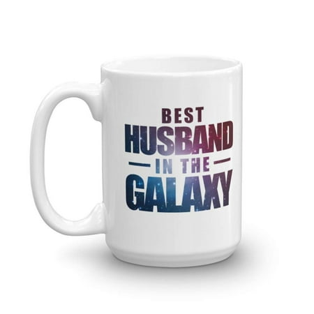 Best Husband In The Galaxy Outer Space Coffee & Tea Gift Mug, Birthday and 25th, 40th or 50th Anniversary Gifts from Wife