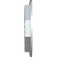 thumbnail image 3 of 30"W x 22"H Horizontal Round Ended (35"W x 27"H Frame Size): Functional, PVC Gable Vent w/ 1" x 4" Flat Trim Frame, 3 of 14