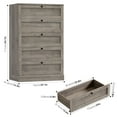thumbnail image 3 of Homfa 5 Drawer Bedroom Dresser, Modern Farmhouse Vertical Gray Dresser Drawers Wood Organizer for Living Room Entryway Small Spaces, 3 of 7