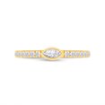 thumbnail image 2 of AFFY 0.50CT Marquise & Round Moissanite Diamond Stackable Wedding Band Ring 14K Yellow Gold over Silver-6, 2 of 7