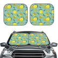 thumbnail image 2 of Windshield Sun Shade, Cartoon Lemon Yellow Foldable Car Sun Shade Windshield For Front, 2 Pieces, 2 of 4