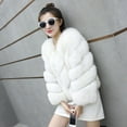 thumbnail image 6 of PIKADINGNIS Womens Faux Fur Coat Autumn Winter High Quality Faux Fox Fur Overcoat Female Korean Chic Short Fluffy Plush Jacket 4XL, 6 of 6