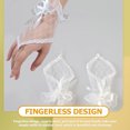 thumbnail image 4 of MasteelfCA 1 Paire de Gants en Dentelle pour Mariage Gants Sans Doigts Accessoires de Robe de Mariée, 4 of 7