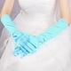 thumbnail image 1 of Guantes largos de satén lisos para conducir con protección solar para mujer, guantes ceremoniales elásticos sexis para fiesta de noche, graduación Formal, E43, 1 of 4