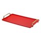 thumbnail image 1 of Uxcell Bandeja de plástico para servir con mango dorado, bandeja decorativa rectangular moderna de 16,1" x 8,7", color rojo, 1 of 7