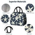 thumbnail image 4 of Obrewu Summer Ocean Starfish Lunch Bag for Adult, Insulated, Leakproof, Oxford Cloth, 4 of 7