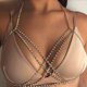 thumbnail image 2 of Cadena para el cuerpo Cadenas para sujetador de bikini con diamantes de imitación Disfraces de verano Joyería corporal para mujeres y niñas (plata), 2 of 5