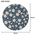 thumbnail image 2 of Round Tablecloth 60 Inch Table Cover Daisy Print Wrinkle Free Kitchen Dining, 2 of 5