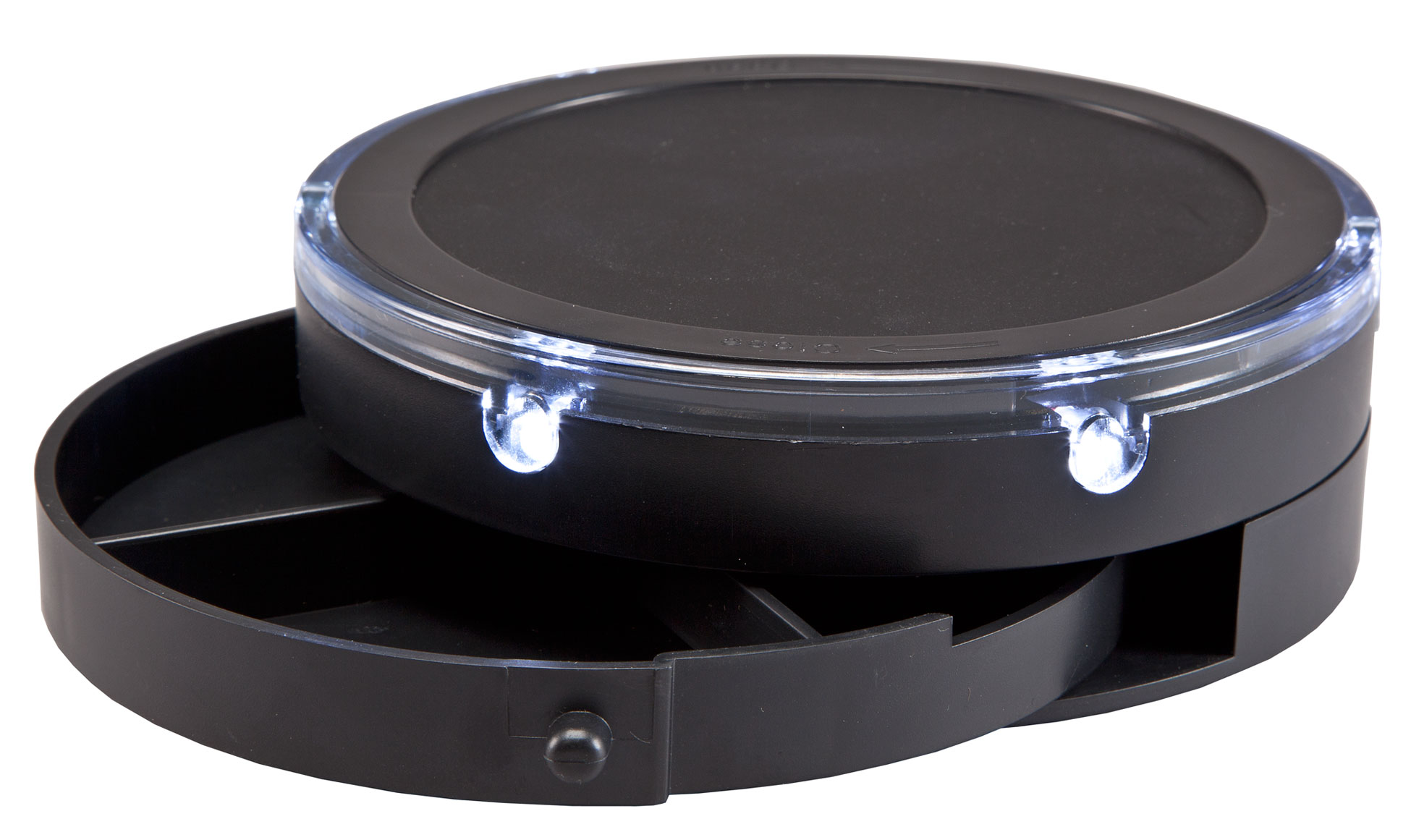 LED Nightstand Caddy with Pill Storage