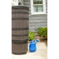 thumbnail image 1 of Good Ideas RW-2SD050-OAK 50 Gallon Rain Barrel with Stand Black Ribbed Design, 1 of 1