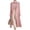 Pink, variant on Leidass Womens Long Overcoat Notched Lapel Self Tie Belt Waist Button Front Long Sleeve Solid Tailored Outerwear With Side Pockets Black L