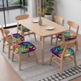 thumbnail image 6 of Colorful Tropical Leaf Pattern Seat Covers for Dining Room Chairs Set Of 4,Stretch Printed Washable Chair Seat Cover with Elastic Ties and Button,Removable Waterproof Couch Cushion Covers, 6 of 6