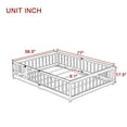 thumbnail image 7 of Miniyam Full Size Floor Bed with Guardrails and Door for Kids, White, 7 of 7