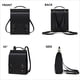 thumbnail image 3 of Cnoles - Mochila de piel para mujer, estilo clásico, informal, escuela, escuela, escuela, viajes, mochilas, mochila, Negro -, 25x9.5x33.5, Mochila de moda, 3 of 5