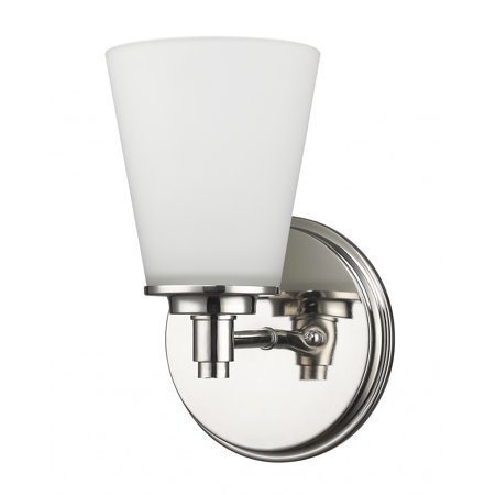 

Homeroots Silver Wall Light with Frosted Glass Shade / EA