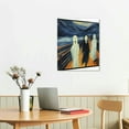 thumbnail image 2 of Nawypu The Scream Poster, (Black Metal Framed,Ready to Hang The Wall) Canvas Vintage Art Home Decor, Suitable for Halloween Ghost Theme,Home Decor Painting of Lobby Dining Room,Party, 2 of 4