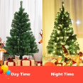 thumbnail image 2 of Goplus 4ft Pre-Lit Christmas Tree, Artificial PVC Xmas Tree with 100 Warm White LED Lights and Stable Triangular Stand, Ideal for Home Office Shop Decoration, 2 of 8