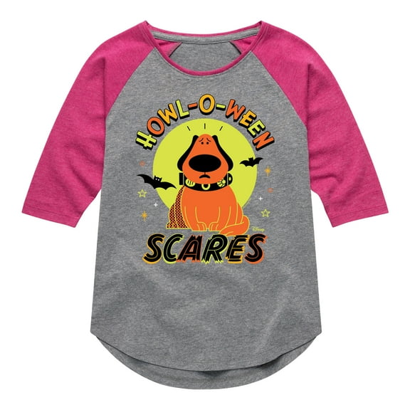 Disney - Up - Howl-O-Ween Scares - Toddler & Youth Girls Raglan Graphic T-Shirt