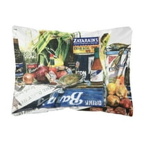 Carolines Treasures 1008PW1216 Crab in the Middle Canvas Fabric Decorative Pillow, 12H x16W, multicolor