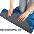 thumbnail image 3 of Blue Camo Classic Pattern Hot Yoga Mat Towel Non Slip for Hot Yoga - Quick-Drying Yoga Mat Cover with 4 Corner Pockets with Travel Bag - Hot Yoga Towel Non Slip 74"x26", 3 of 6