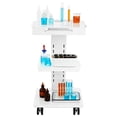 thumbnail image 2 of STAWAY Chariot de Laboratoire - Chariot Roulant à 3 Niveaux avec Douille Intégrée, Capacité de 220 lbs, Chariot Mobile en Métal Réglable pour Laboratoire, Clinique, Salon - Roues Pivotantes à 360°, 2 of 9