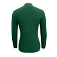 thumbnail image 4 of Olyvenn Sweater for Women Solid Casual Turtleneck Button Pullover Knitted Base Pullover Slim Fit Versatile Ribbed Stretch Tops Green S, 4 of 4