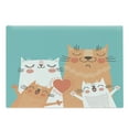 thumbnail image 1 of Funny Cutting Board, Kitten Couple Happy Paws Loving Heart with Family Cats Poster Style Animal, Decorative Tempered Glass Cutting and Serving Board, Large Size, Multicolor, by Ambesonne, 1 of 1