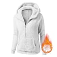 thumbnail image 6 of 2025 Spring Hoodie White Hoodie Long Sleeves Zipper Grey Cardigan Solid Color Fashion Clothes Running Hoodie(3XL), 6 of 6
