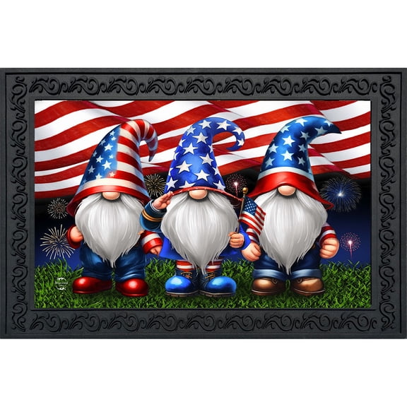 Briarwood Lane Doormat 30x18 Indoor Outdoor Saluting Gnome Doormat