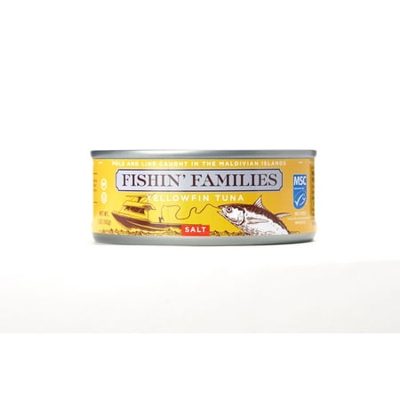 (3 Pack) Fishin' Families Light Yellowfin Tuna with Salt, 5 oz