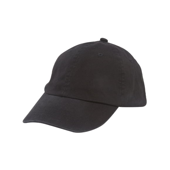 Youth Cotton Washed Chino Twill Cap - Black