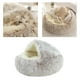 thumbnail image 3 of Cama de peluche para perros y gatos, suave, cálida y relajante, para dormir, cueva nido Café 40cm, 3 of 9