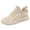 Beige, variant on Running Shoes for Women Round Toe Lace Up Casual Mesh Fitness Walking Sneakers Size 7