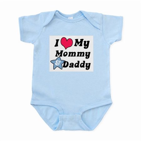 CafePress - I Love My Mommy And Daddy Infant Creeper - Baby Light Bodysuit, Size Newborn - 24 Months