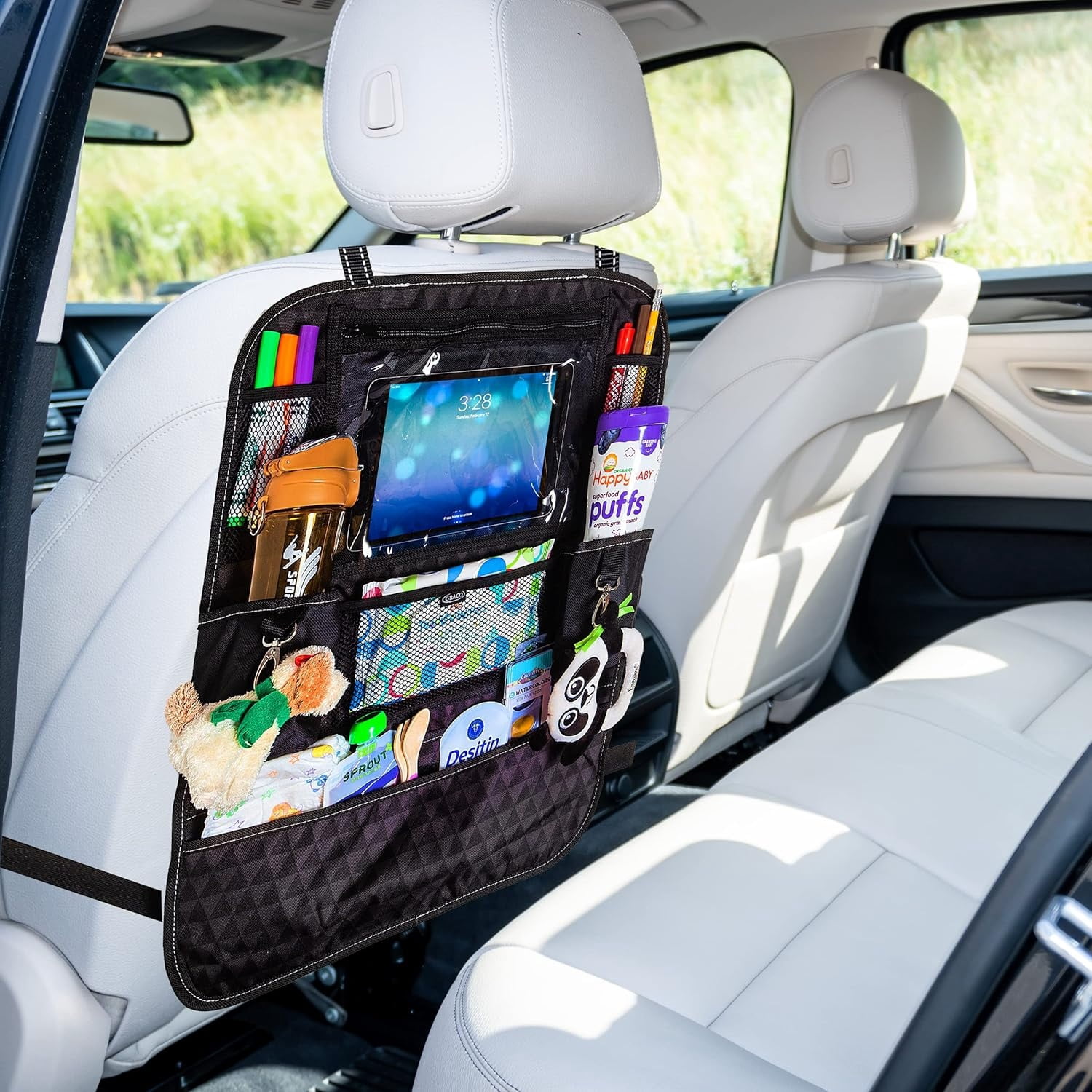 Graco Deluxe Backseat Organizer with Tablet and Cup Holder for Convenient Car Storage