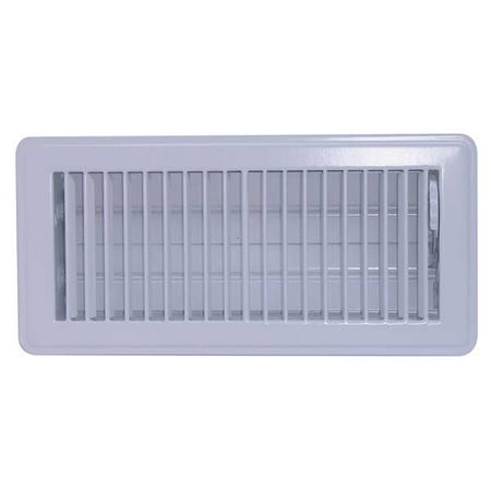 

2PACK ZoroSelect 4MJE3 Floor Register 4 X 10 White Steel