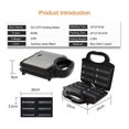 thumbnail image 2 of Quick Cooking Panini Press, Nonstick Surface Sandwich Maker with Indicator Light, Perfect for Fast and Tasty Meals, Compact Portable Design for, 2 of 5