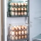 thumbnail image 1 of Cajón para huevos refrigerados, bandeja de huevos de grado alimenticio, diseño plegable, estante giratorio, para cocina familiar, conservación fresca, caja de plástico resistente, para hogar,, 1 of 9