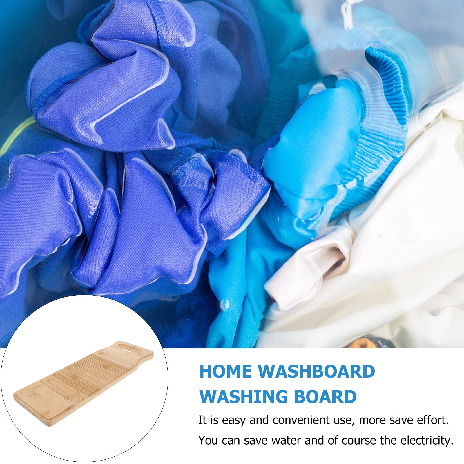 awagas 20x7 Natural Bamboo Washboard Laundry Washboard Hand Washing  Board,Washing Clothes Board Old Fashioned Hand Wash Board for Shirts  Underwear