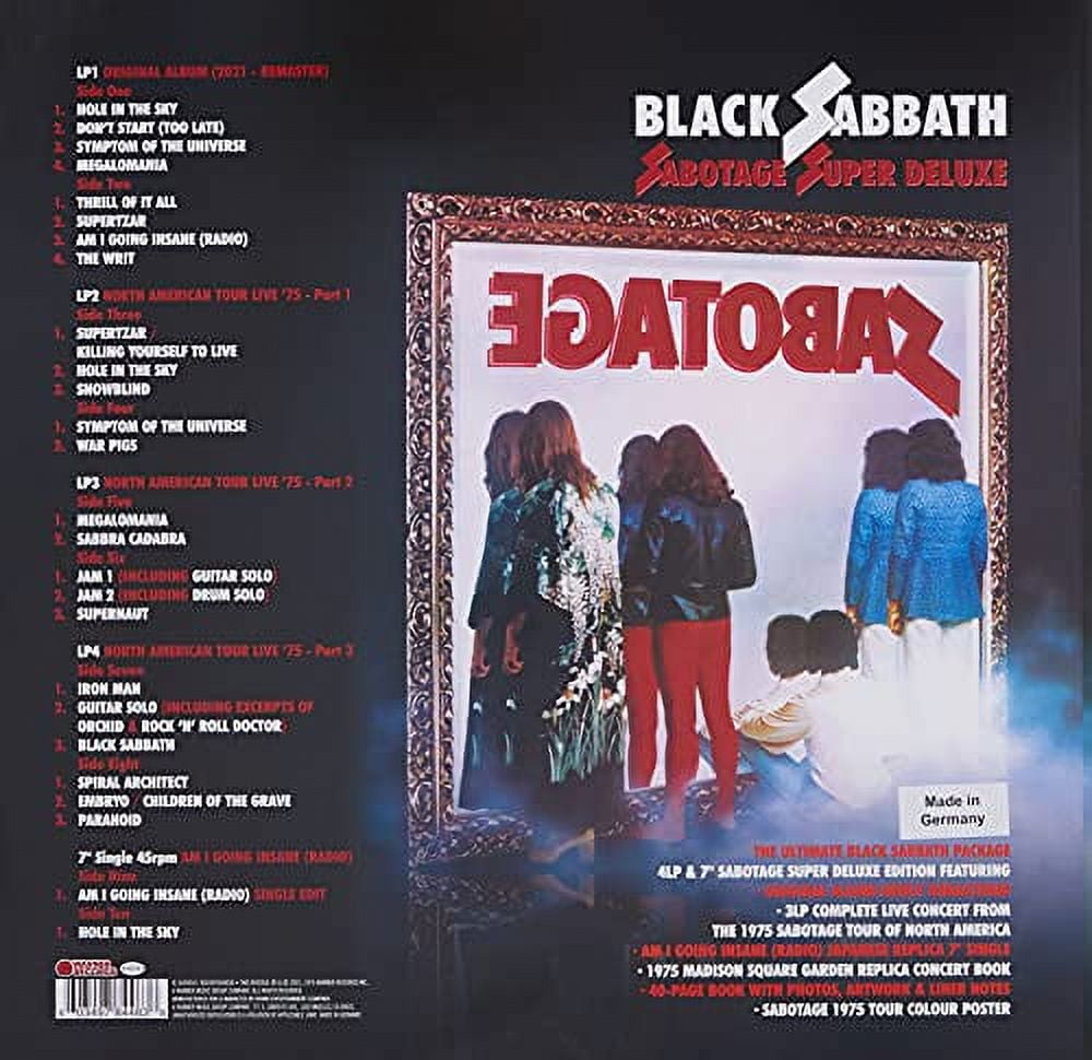 Black Sabbath - Sabotage (Super Deluxe Edition)(4LP+7) - Music u0026  Performance - Vinyl