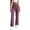 #06 Purple 【Mix, Match & Rotate: Stock Up on Daily Colors】, variant on Women's Casual Flare Pants Ribbed Knit High Waist Dressy Trousers, Elastic Waist Stretchy Soft Pants with Pockets, Business Casual Lounge Work, Long Pants | UKHCCC,Black L