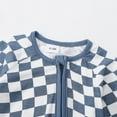 thumbnail image 5 of Baby Romper Bamboo Fiber Baby Boy Clothes Newborn Zipper Jumpsuit Checker Long-Sleeve Baby Clothing 0-18M, 5 of 9