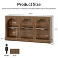 thumbnail image 3 of Tribesigns Farmhouse Console Table, 63-Inch 3 Tier Entryway Table with Storage, Wooden Rectangular Sofa Table Behind The Couch for Hallway, Dark Brown, 3 of 9