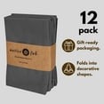thumbnail image 2 of Native Fab Table Dinner Soft Cotton Reusable Fabric Cloth Napkins, 17x17, Set of 12 - Gray, 2 of 6