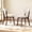 Beige-Round, variant on CasaBloom Farmhouse Dining Chairs Set of 4, Solid Wood Upholstered Kitchen Chair Curved Back Padded Side Chairs for Home & Restaurant